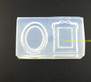 UVレジン レジン液用 シリコンモールド レジンパーツ 半透明シリコン製 3.5cm×5cm 鏡 ミラー ネイル 樹脂 レジン枠 ハッピークラフト