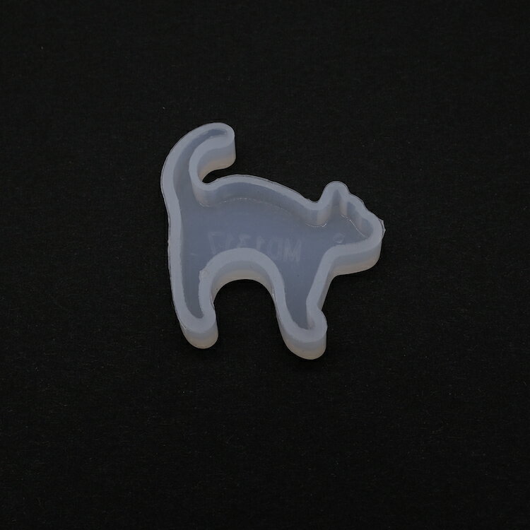 （ゆうパケット可）猫のモールド レジン液用 シリコンモールド レジンパーツ 半透明シリコン製 サイズ..