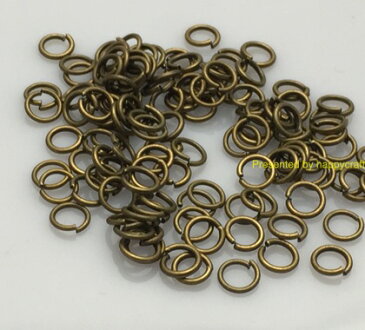 (100個)マルカン 線径0.8mm 丸カン 金古美/アンティーク 基礎パーツ 真鍮 5mm 6mm 7mm 8mm 10mm デコ ハンドメイド ハッピークラフト/HAPPYCRAFT