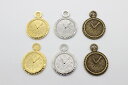 6枚セット 時計 ミール皿 セッティング シルバー ゴールド アンティーク ハッピークラフト/HAPPYCRAFT