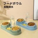 【送料無料】フードボウル 猫 ペット自動給水器 餌入れ 水入れ 犬 食器 ダイニング 犬猫兼用 おしゃれ エサいれ えさ 皿 ダブルボウル 小型犬用 ペット頚椎を守る 水差し プラスチック セラミック ステンレス
