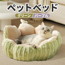 ペットベッド フラワー サボテン 中型 大型犬用 グリーン パープル 猫用ベッド 犬用品 猫用品 ペット用品 滑り止め クッション お花 ペットクッション おし...