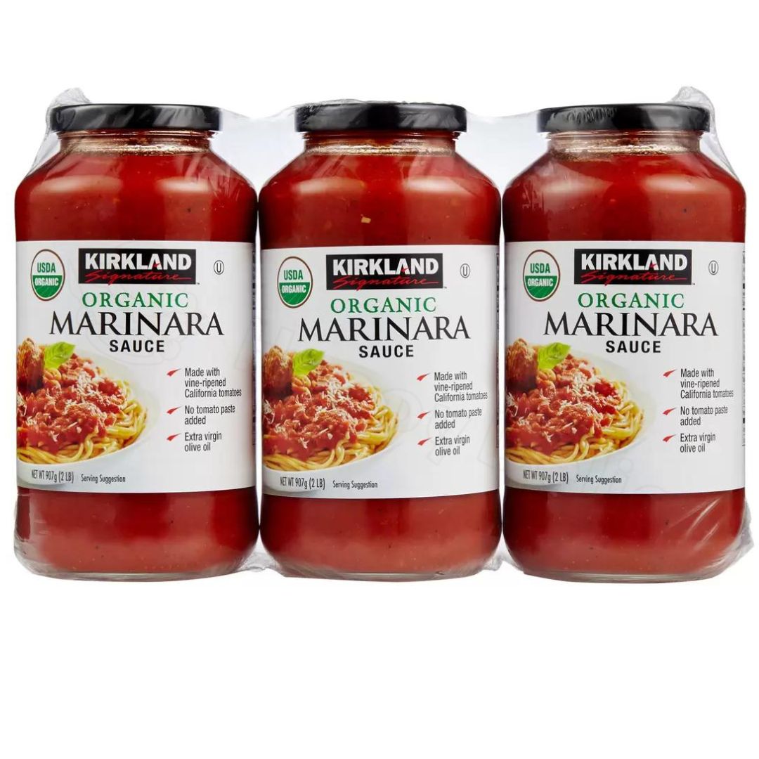 カークランドシグネチャー オーガニックマリナラソース 907g x 3瓶 トマトソース 有機パスタソース時短料理 混ぜるだけ パスタ ソース トマト フレッシュ 便利 手軽 時短 トマトパスタ チキンライス ケチャップ 代用 天然 瓶 ボトル ピザ リゾット【Costco コストコ】のサムネイル