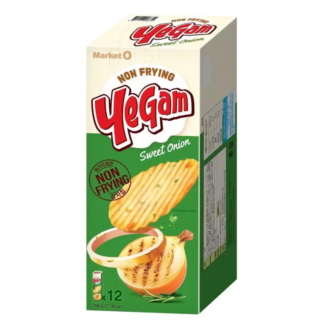 オリオン イェガム オニオン味 64g X 12箱入り ジャガイモのお菓子 ORION ポテトチップ スナック 韓国お菓子 ノンフライ焼きポテト じゃがいも ポテチ 韓国産 輸入 スナック菓子 箱 ボックス box オリジナル ブランド メーカー 大容量 小分け 大袋【Costco コストコ】のサムネイル