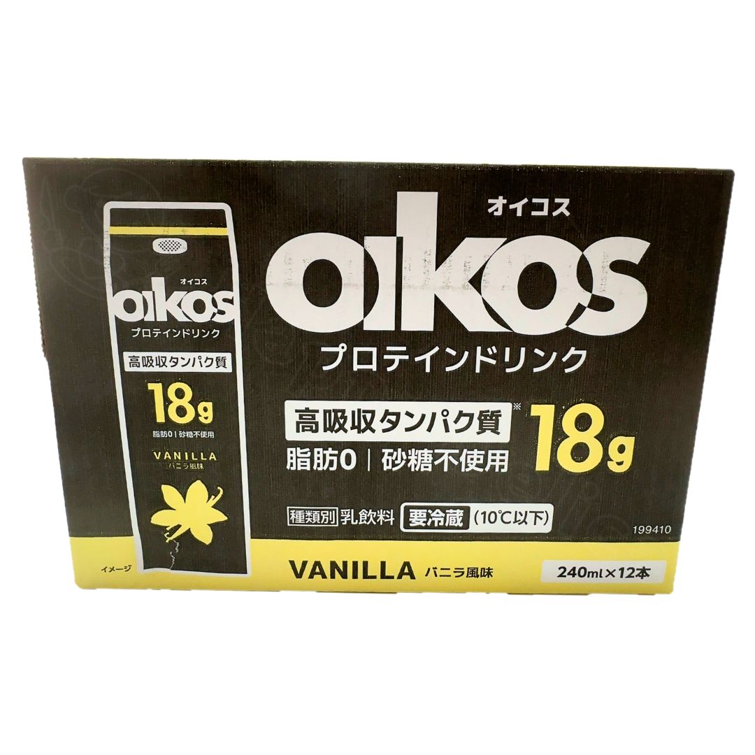 ダノン オイコス プロテインドリンク バニラ 240ml×12本 oikos 高吸収タンパク質 乳タンパク質 バニラ風味 冷蔵便 【Costco コストコ】のサムネイル