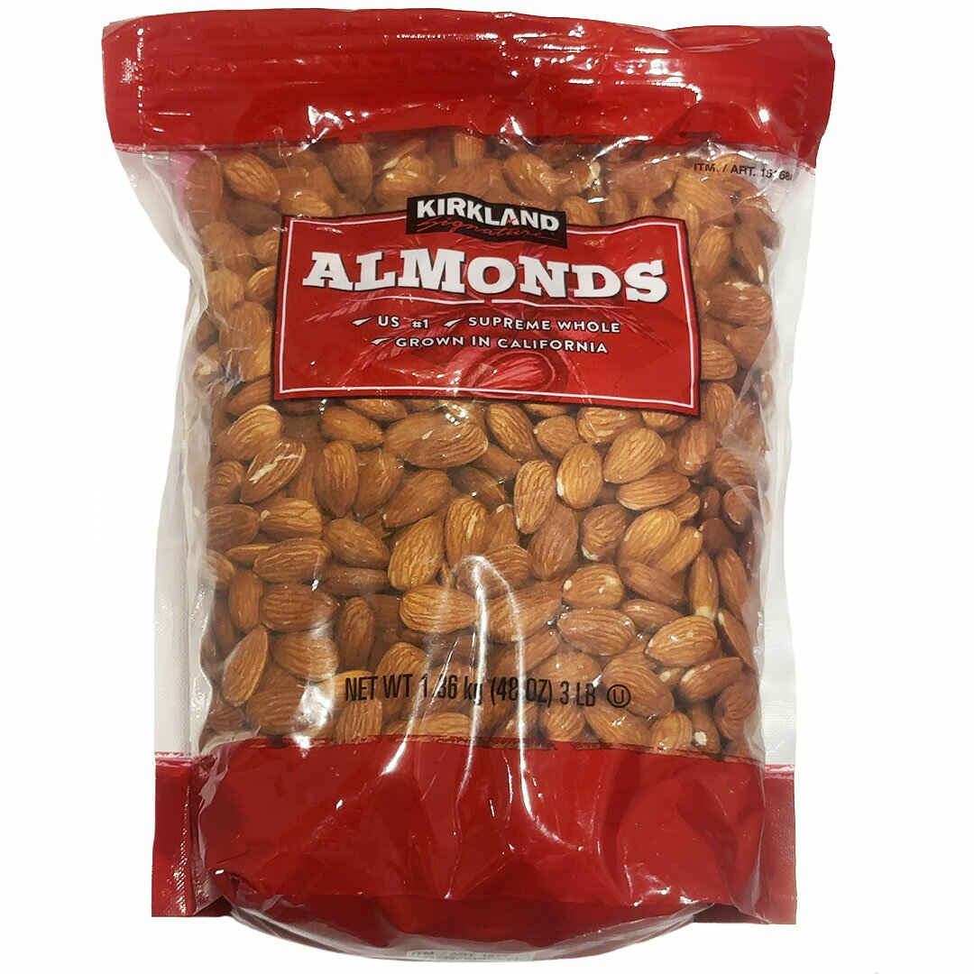 カークランドシグネチャー 生アーモンド 1.36kg ナッツ お菓子 おやつ ヘルシー お菓子作り 食品【Cost..