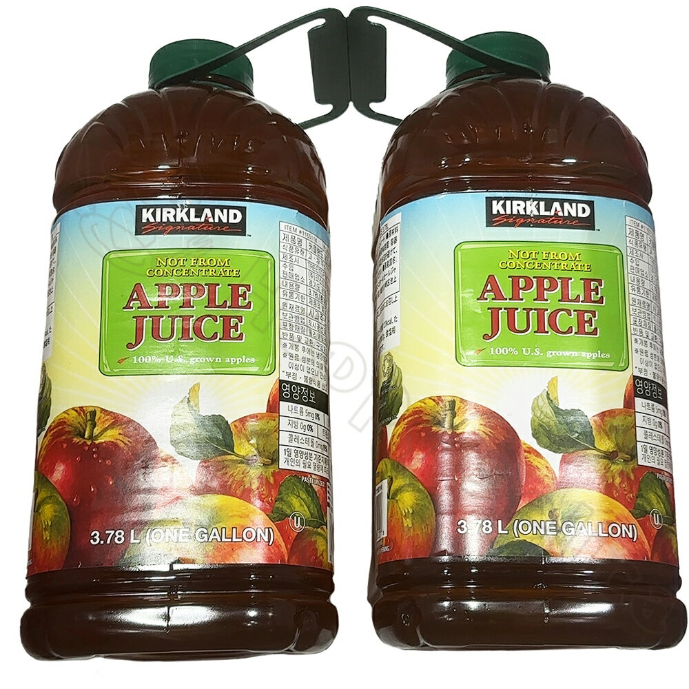 カークランドシグネチャー アップルジュース 2本セット 3.78L 2個 大容量 ストレート リンゴ ジュース 飲料 ドリンク コストコ まとめ買い 大容量 お得 買い置き 収納 保存 セット 3780ml 2本 …