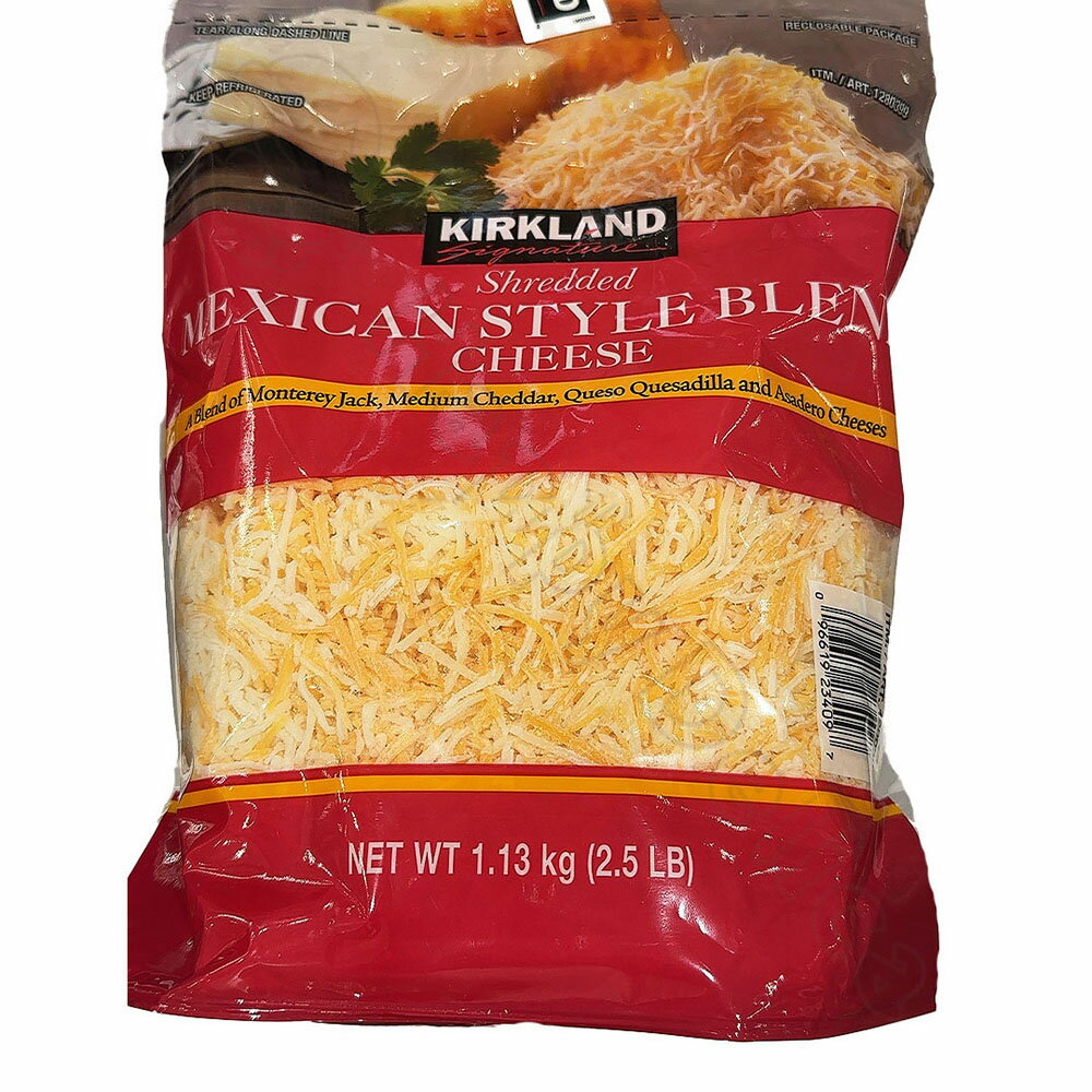 カークランド メキシカンミックスシュレッドチーズ 1.13kg×2 大容量 タコス タコライス サラダ トッピング 冷蔵食品 メキシコ 伝統 料理 世界 レシピ ライス シュレッドチーズ ピザ パスタ 食材 食品 クッキング 料理 調理 コストコ 大容量 買い置き【Costco コストコ】