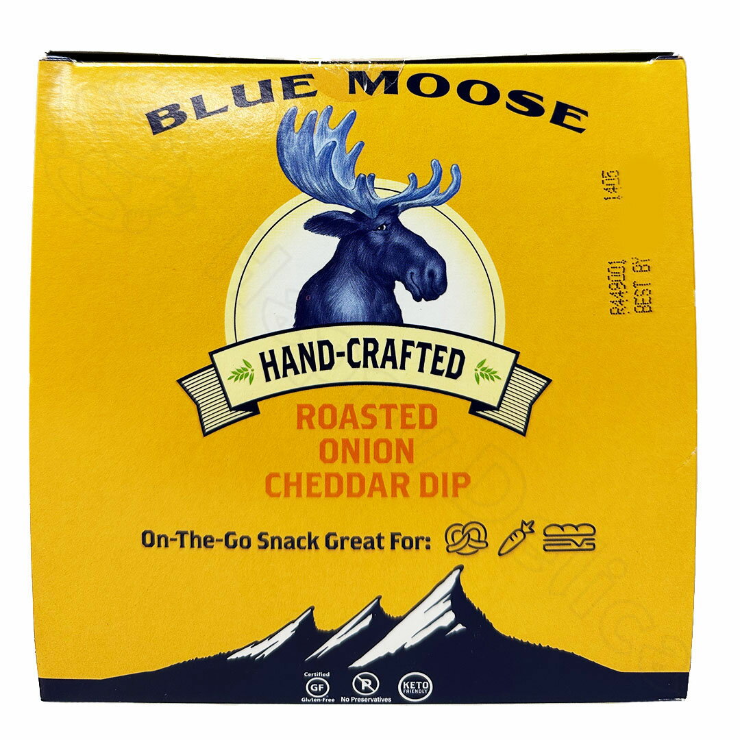 BLUE MOOSE 焦がし玉ねぎとチェダーチーズディップ 47g×12 冷蔵 ディップ 野菜 簡単 材料 レシピ 作り方 牛乳 チーズ ソース パン スティック クリームチーズ 料理 ギフト キャンプ バーベキュー 人気 朝食 朝ごはん ベーカリー ピクニック 母の日 dip【Costco コストコ】