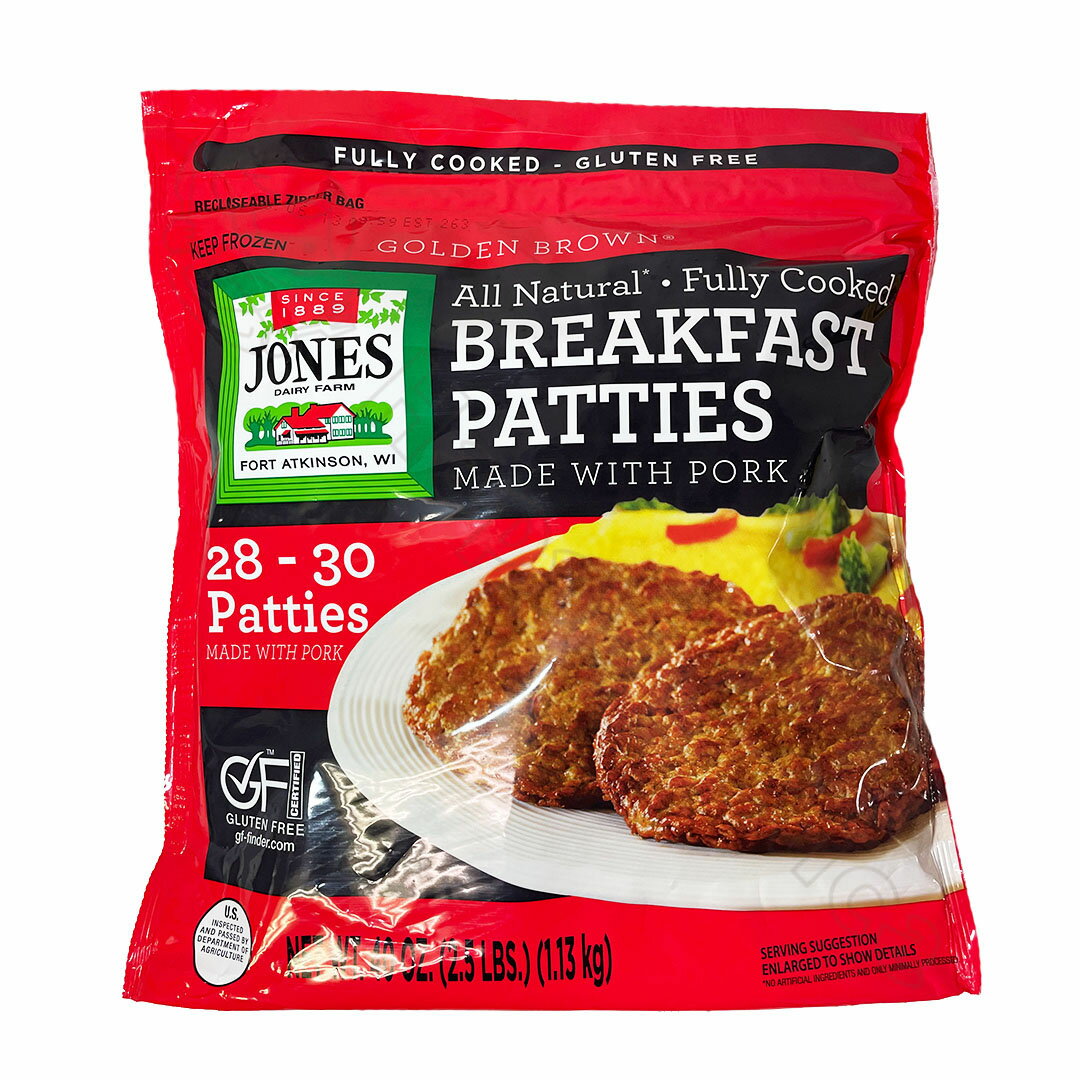 JONES ブレックファスト ポークパティ 惣菜 ハンバーグ ハンバーガー ソーセージパティ おかず 朝食 食品 冷凍 コストコ レシピ アレンジ ダイエット 作り方 レシピ お弁当 おにぎり おにぎらず カロリー 豚肉 ポーク ポークパテ ランチ