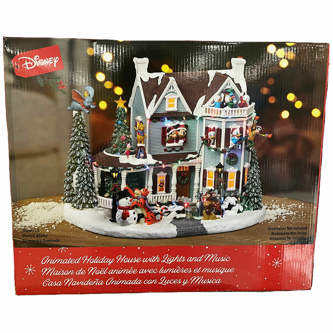 ディズニー ホリデーハウス クリスマス ミッキー オーナメント デコレーション イルミネーション ライト 音楽 おもちゃ 置物【Costco コストコ】のサムネイル