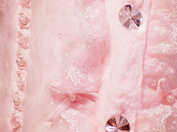 子供服 happy dreamの★パール入りローズ&リボン付き♪超可愛いファーベスト　子供服　★＜メール便不可＞｜アングル3