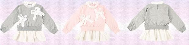子供服 女の子 トップス チュニック 子供 レイヤード　チュニック キッズ トレーナ...