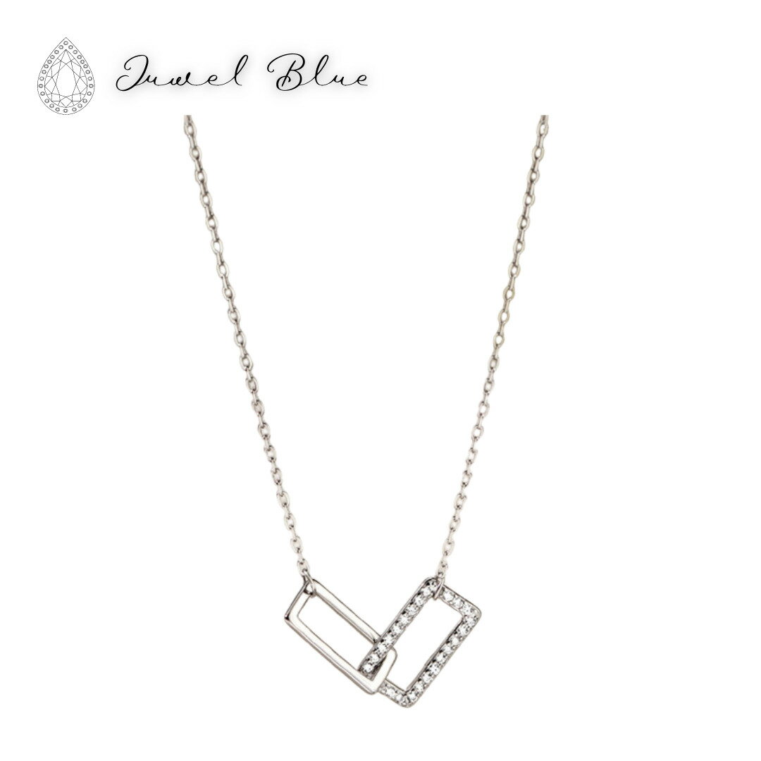 樂天商城 - ツインレクタングルネックレス デザインネックレス シルバー925 お洒落 かわいい 綺麗 アクセサリー シルバー ゴールド 銀 金 ネックレス キラキラ 大人 贈り物 ギフト プレゼント 上品 優美 エレガント