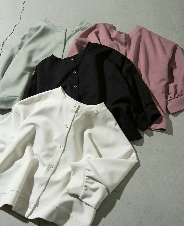 レスキュークーポン対象60%OFF⇒1,452円[送料無料!27日9:59まで]大人のきれいめアイテム。ダンボール前後2wayボリューム袖カーデ/カーデ カーディガン トップス 2way レディース ボリューム袖 7分袖 ライトアウター ダンボール ゆったり 大きいサイズ[メール便不可]のサムネイル