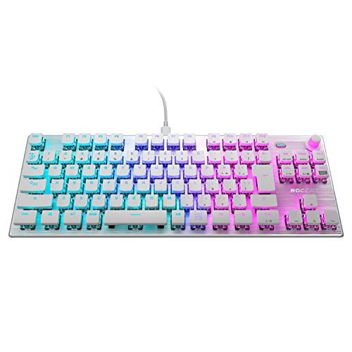 ROCCAT Vulcan TKL コンパクトメカニカル RGB ゲーミングキーボード JP 日本語配列モデル 静音 リニア(赤軸相当) テンキーレス 白/ホ