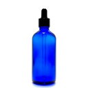 【100ml】コバルトブルー//アロマ遮光瓶 スポイド付きキャップ【ガラス瓶】aromaアロマ材料/手作りコスメ/ガラス 精油 オイル (S-26)(4)