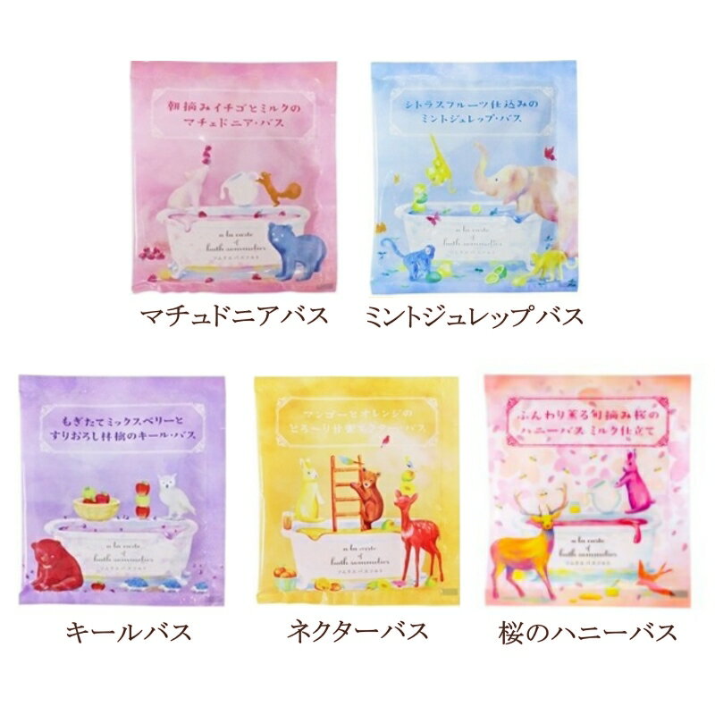 Bセット入浴剤 お試しメール便セット 5点セット ソムリエバスソルト 5点セット お試し (Y-08)