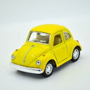 【送料無料】フォルクスワーゲン ファニー 1967 クラシック ビートル イエロー KINSFUN プルバックカー ミニカー