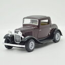 【送料無料】1932 フォード 3ウィンドウ クーペ 1/34 ブラウン kinsmart キンスマート プルバックカー ミニカー