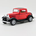 【送料無料】1932 フォード 3ウィンドウ クーペ 1/34 レッド kinsmart キンスマート プルバックカー ミニカー