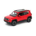 【送料無料】ジープ レネゲード 1/24 レッド Maisto マイスト Jeep Renegade ミニカー ダイキャスト 完成品