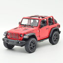 【送料無料】ジープ ラングラー ルビコン オープントップ 1/34 JEEP レッド kinsmart キンスマート プルバックカー ミニカー