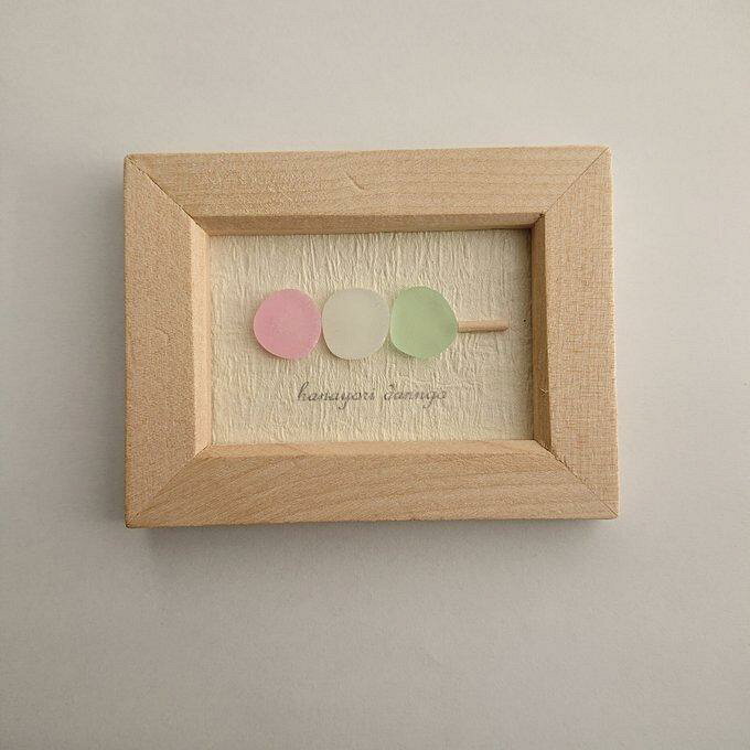 シーグラス アート ｢花より団子｣ 241228のサムネイル