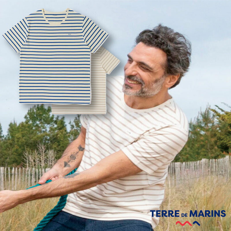  Terre de marins ハイクオリティー Tシャツ  綿 100％ 半袖 Tシャツ フレンチカジュアル ヨーロピアン デザイン 春 夏