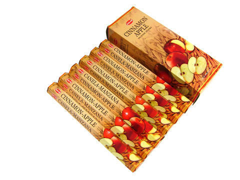 お香 シナモンアップル香 スティック HEM CINNAMON APPLE インセンス インド香 アジアン雑貨 6箱セット ポスト投函配送選択で送料無料 他商品...