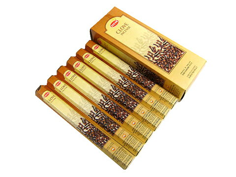 お香 クローブ香 スティック HEM CLOVE インセンス インド香 アジアン雑貨 6箱セット ポスト投函配送選択で送料無料 他商品同梱不可です