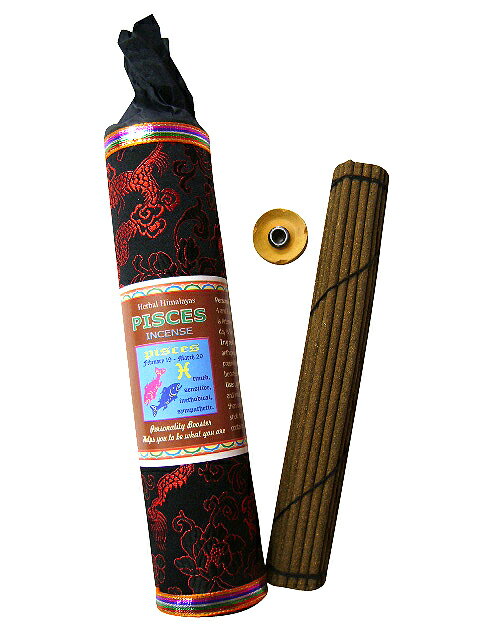 チベタンインセンス12宮シリーズ(PISCESピスケス/双魚宮/うお座)/オールナチュラル&オールハンドメイドインセンス/ネパール香/チベット香/アジアン雑貨