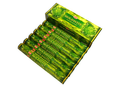 お香 モルダバイト香 スティック /HEM MOLDAVITE/インセンス/インド香/アジアン雑貨(6箱セット!ポスト投函配送選択で送料無料/他商品同梱不可です...