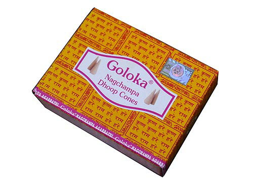 お香 ゴロカ ナグチャンパ香 コーンタイプ GOLOKA NAG CHAMPA CORN インセンス インド香 アジアン雑貨 ポスト投函配送選択可能です 6箱毎に送料1通分が掛かります