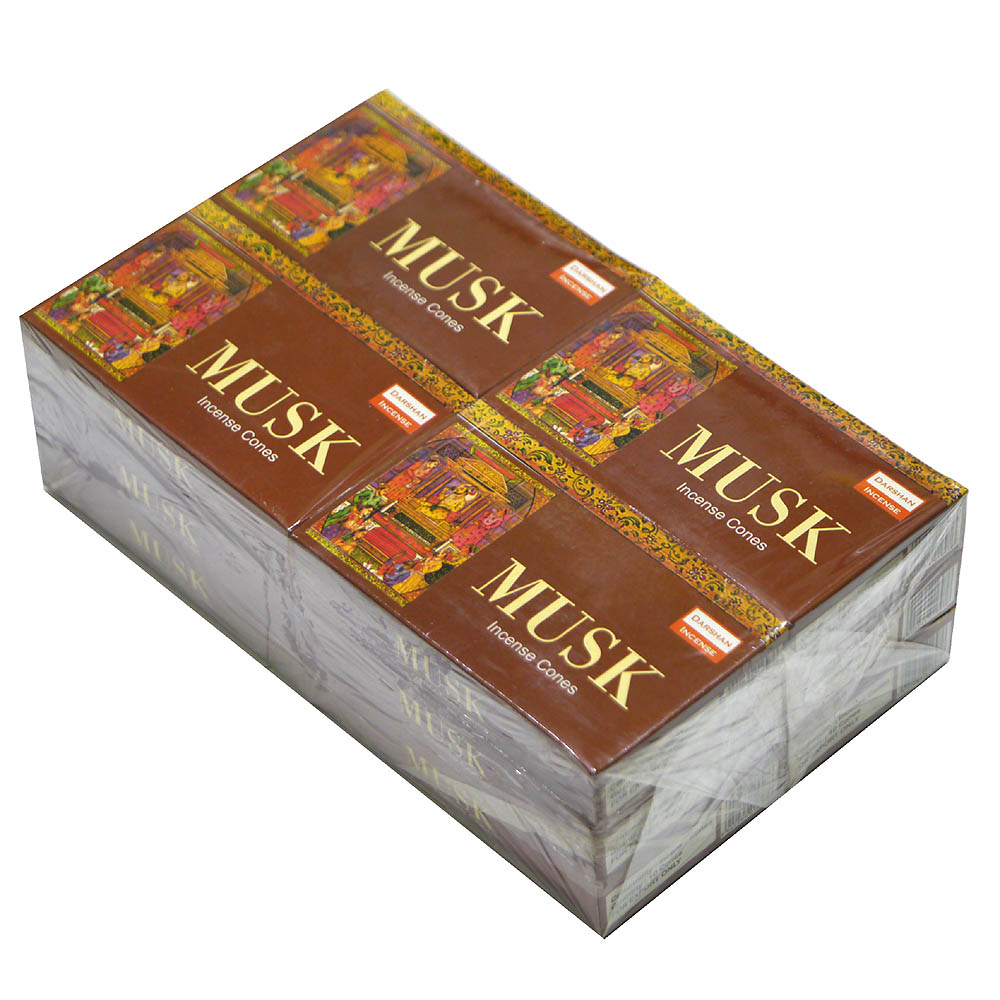 お香 ダルシャン ムスク香コーンタイプ DARSHAN MUSK CORN インセンス インド香 アジアン雑貨 12箱セット ポスト投函配送選択で送料無料 他商...