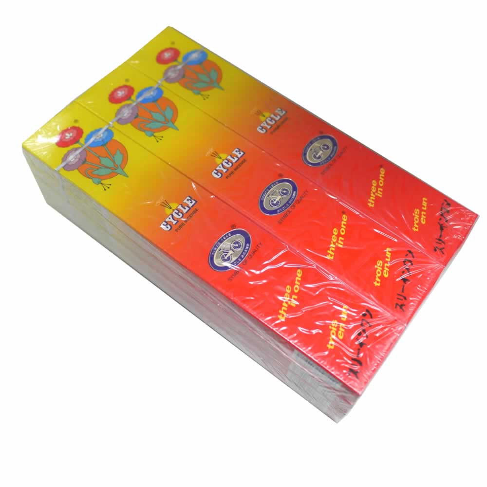 お香 サイクル スリーインワン香 スティック CYCLE THREE IN ONE インセンス インド香 アジアン雑貨 12箱セット ポスト投函配送選択で送料無...