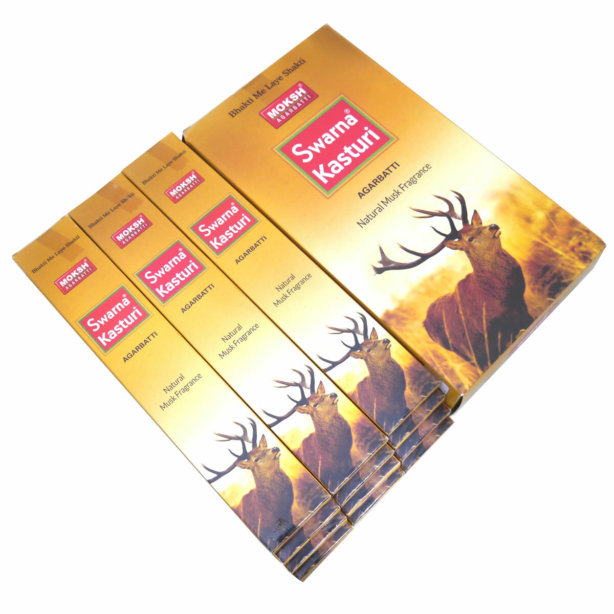 お香 スワルナカスツリ香 スティック MOKSH SWARNA KASTULI インセンス インド香 アジアン雑貨 12箱セット ポスト投函配送選択で送料無料 他商品同梱不可です