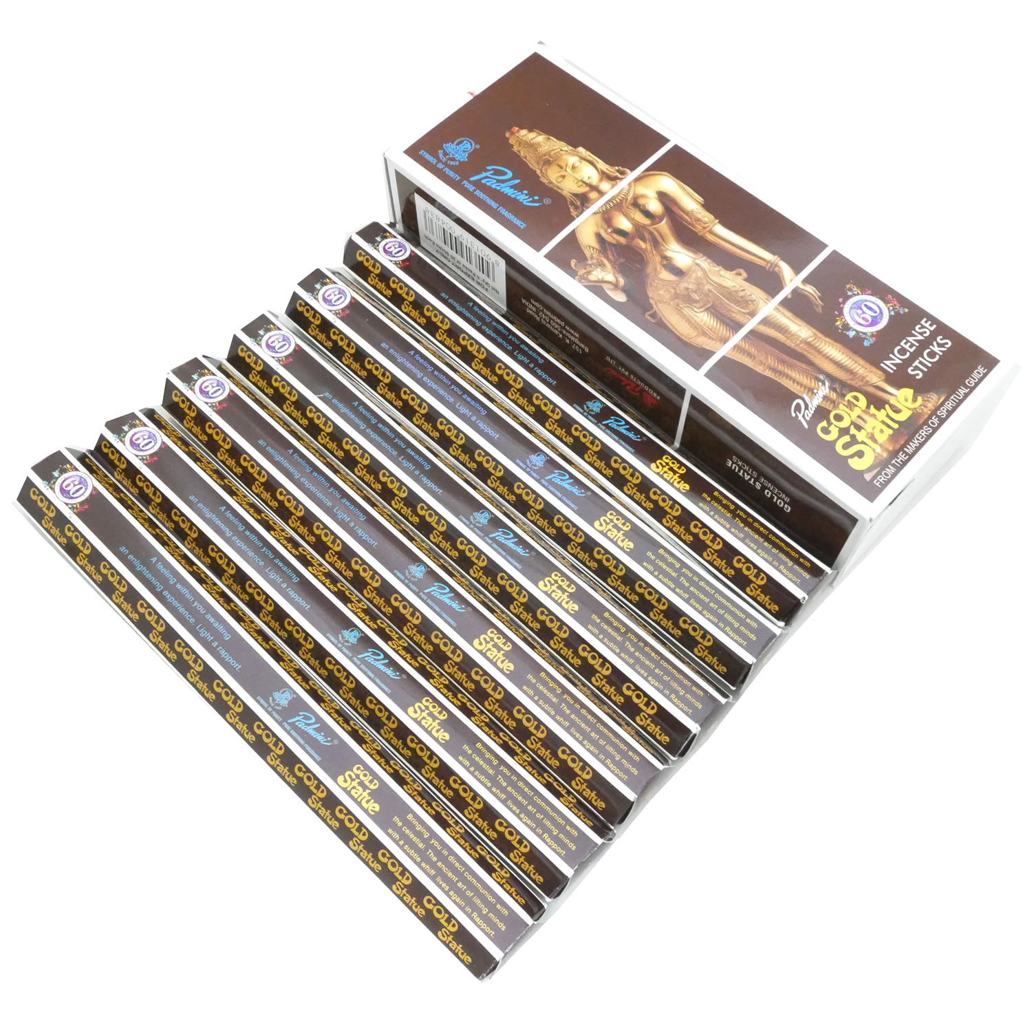 お香 パドミニ ゴールドスタチュー香 スティック PADMINI GOLD STATUE インセンス インド香 アジアン雑貨 6箱セット ポスト投函配送選択で送...