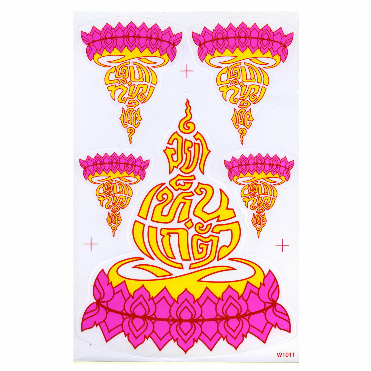 タイの珍しい巨大ステッカーその10 エスニック アジアン雑貨 経文で出来た仏様 ポスト投函配送選択可能です