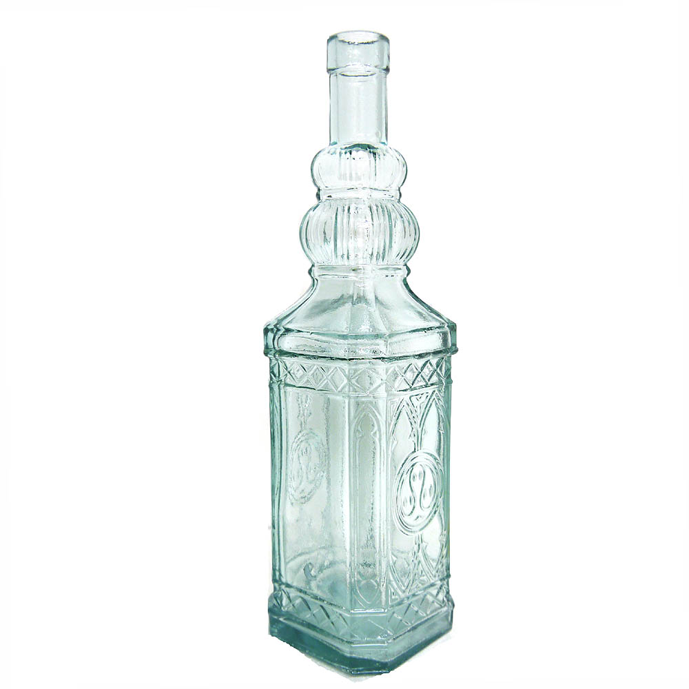 リサイクルガラスのボトル型吊り下げ式お香たて！ビックタイプNo.1 / 1個1個すべて手作りのガラスインセンスホルダー/インド香やネパール香のお香立てに！