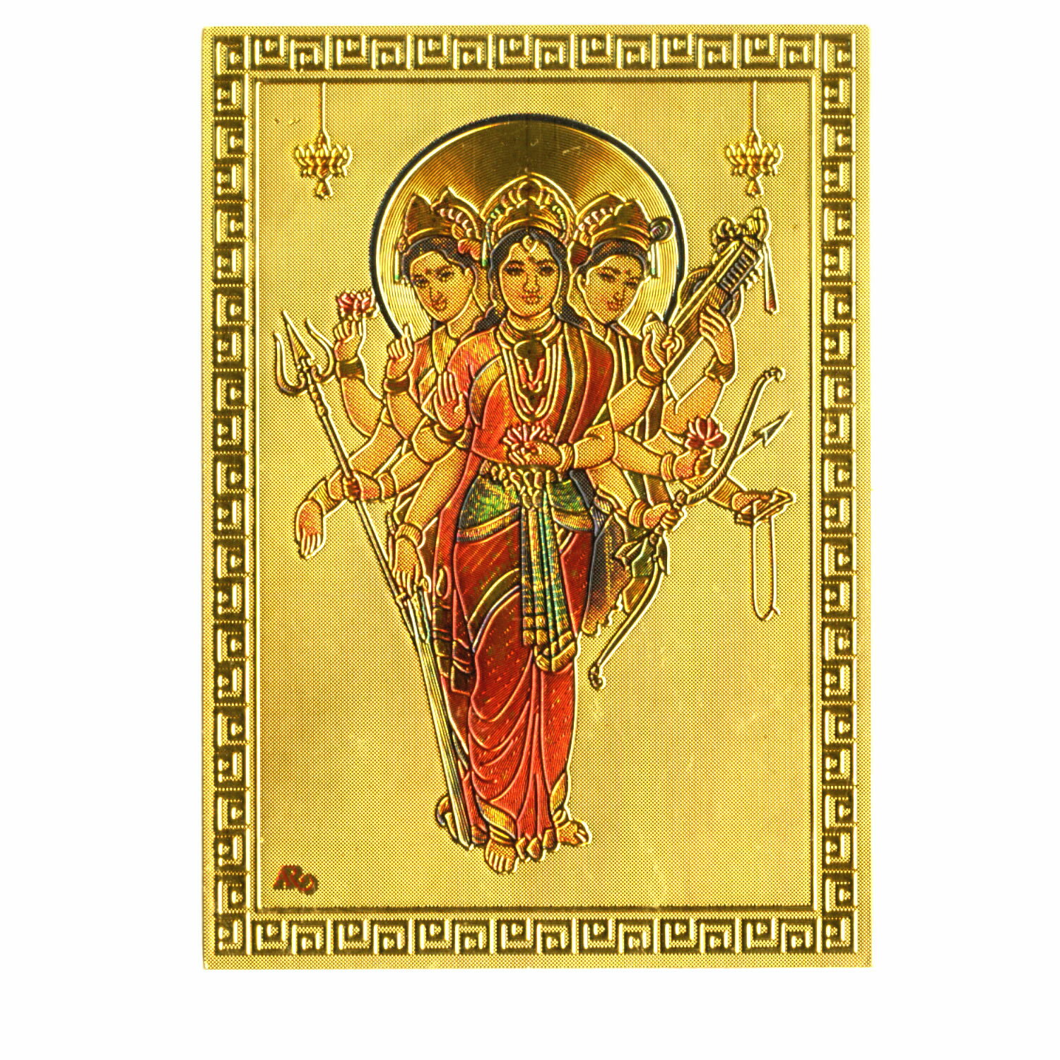 ヒンズー神ゴールドステッカーシリーズ ダッタートレーヤ その14 エスニック アジアン雑貨 ポスト投函配送選択可能です