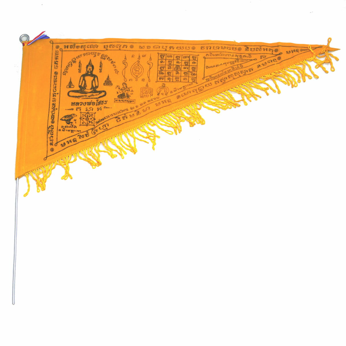 タイ-ワット・ソートンの「商売繁盛・家内安全」にご利益がある黄色い旗御札です タイのお守り エスニック アジアン雑貨 ポスト投函配送選択可能です