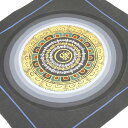 タンカ職人肉筆 手書きのチベタン タンカ サイズ約28cm×約28cm 観音菩薩の真言曼陀羅1点物 密教 アジアン雑貨