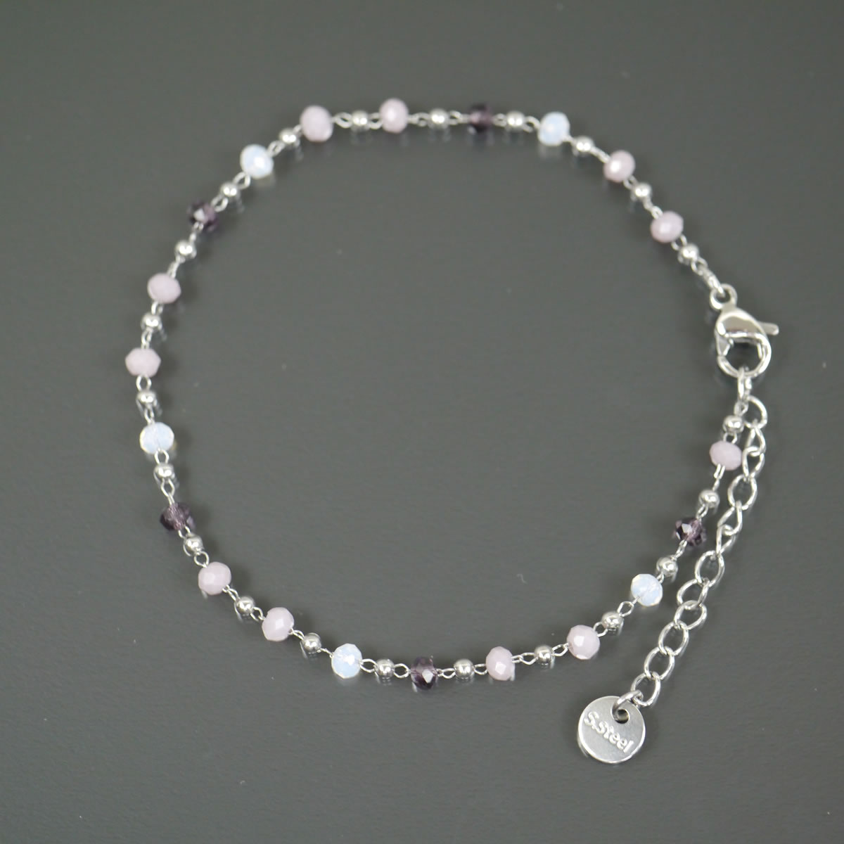 ステンレス製 ブレスレット サージカルステンレス SUS304 金属アレルギー レディース シンプル シルバー チェーン 大人 アンクレットhappyhour accessory 50020012