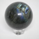 大玉ラブラドライト丸玉 約70.5mm 約492g 天然石・置物 台座は付属しません 10006806