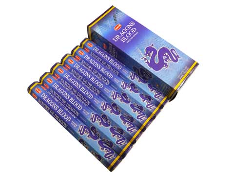 お香 ドラゴンズブラッド ブルー香 スティック HEM DRAGONS BLOOD BLUE インセンス インド香 アジアン雑貨 6箱セット ポスト投函配送選択...