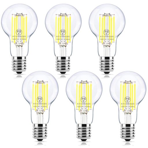 WONNINEKLEDフィラメント電球ミニクリプトン電球LED電球口金直径17MMA406W60W形相当PSE認証済LEDエジソン電球昼白色4000K高輝度817LMシャンデリア電球広配光タイプ省エネミニランプ形電球