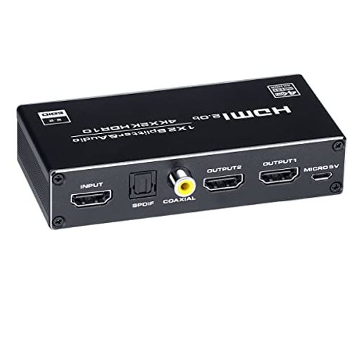 BLUPOW 4K60HZHDRб HDMIʬ۴ 12+ʬΥ(Ʊǥ롦3.5MMƥ쥪) HDCP2.2 HDMI2.0쥯 ǥʬΥ ץå 2Ʊ 󥹥뵡ǽ