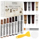 DEWEL木製家具修理キット木製品キズ補修セット8色補修ペン8色補修クリーム家具補修マーカーフローリング床ドア家具補修キズ隠しネジ穴、ひび割れ、釘目、傷、焼灼、変色など補修パレ…