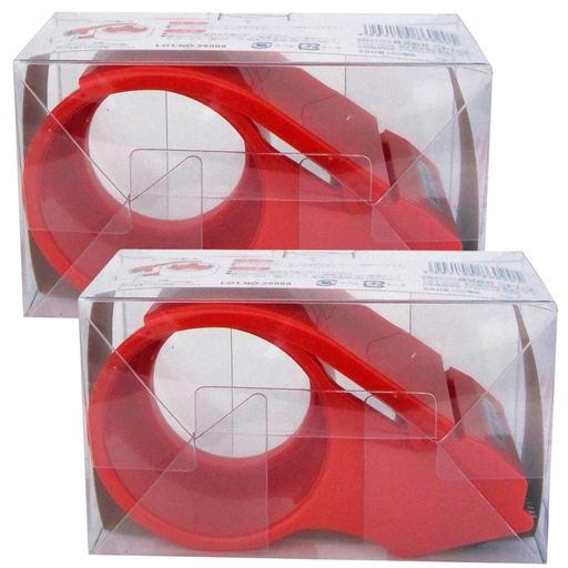 ニトムズ(Nitoms)プラスチックテープ専用カッターハンドカッタ-HC-503レッド2個セットセロテープおしゃ..
